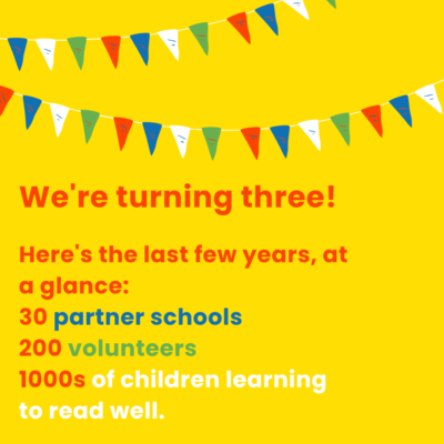 Read With Me turns three – it’s our birthday!